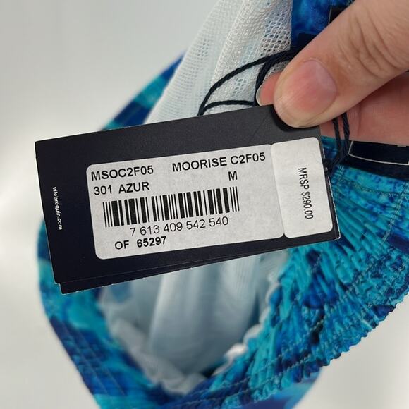 Vilebrequin Men's Azur Moorise Swim Trunks - Blue - Medium - NWT - Picture 5 of 9